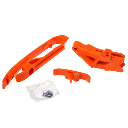 Polisport - POLISPORT CHAIN GUIDE & SLIDER KIT KTM - ORANGE [B12] - Shark Leathers