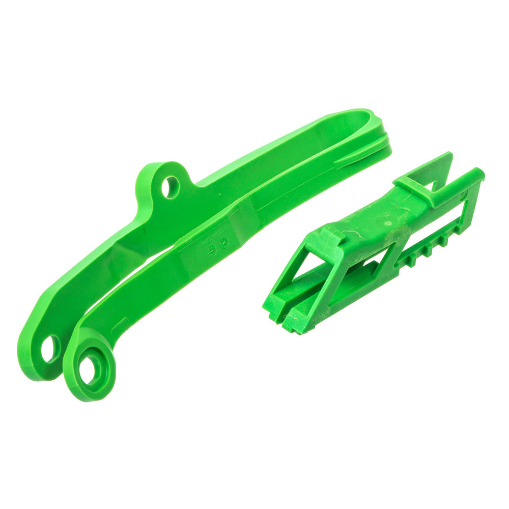 Polisport - POLISPORT CHAIN GUIDE & SLIDER KIT KAWASAKI - GREEN [B12] - Shark Leathers