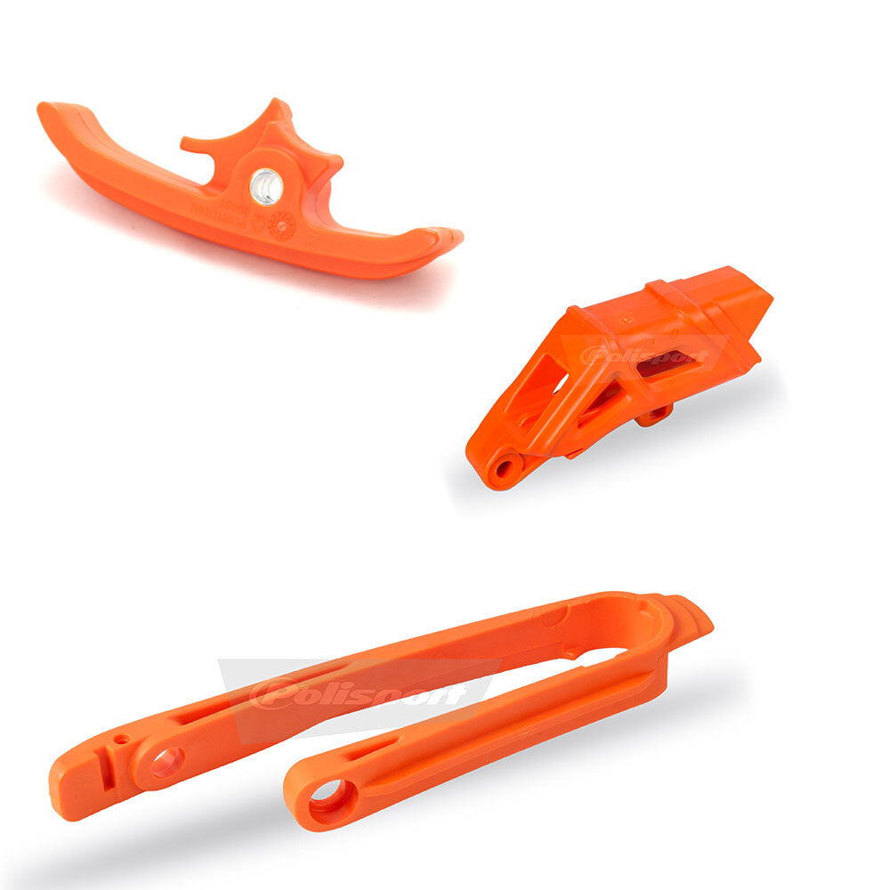 Polisport - POLISPORT CHAIN GUIDE/SLIDER KIT KTM EXC/EXC-F 17-23 - ORANGE [B12] - Shark Leathers