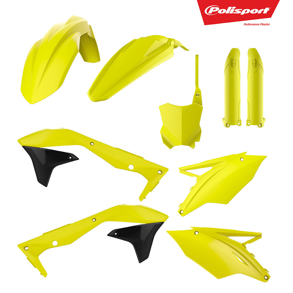 Polisport - POLISPORT MX KIT KAWASAKI KX450F 16-18 - FLUORO YELLOW (INCL F/G) - Shark Leathers