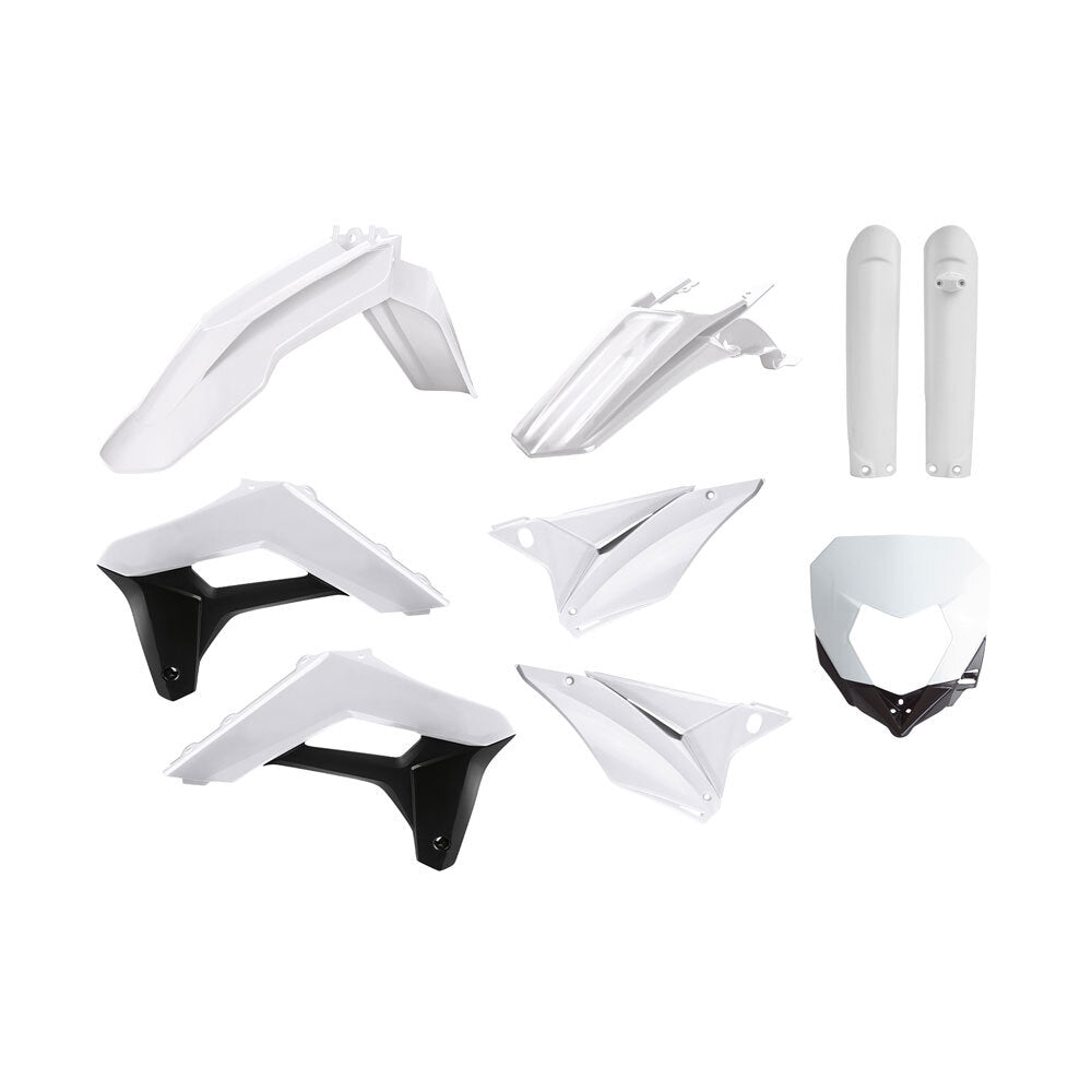 Polisport - POLISPORT ENDURO KIT SHERCO 17-23 - WHITE (INCL F/G & H/L MASK) - Shark Leathers