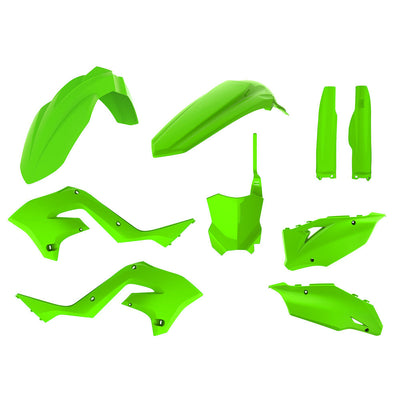 Polisport - POLISPORT MX KIT - RESTYLE - KAWASAKI KX125/250 04-08 - LIME GREEN - Shark Leathers