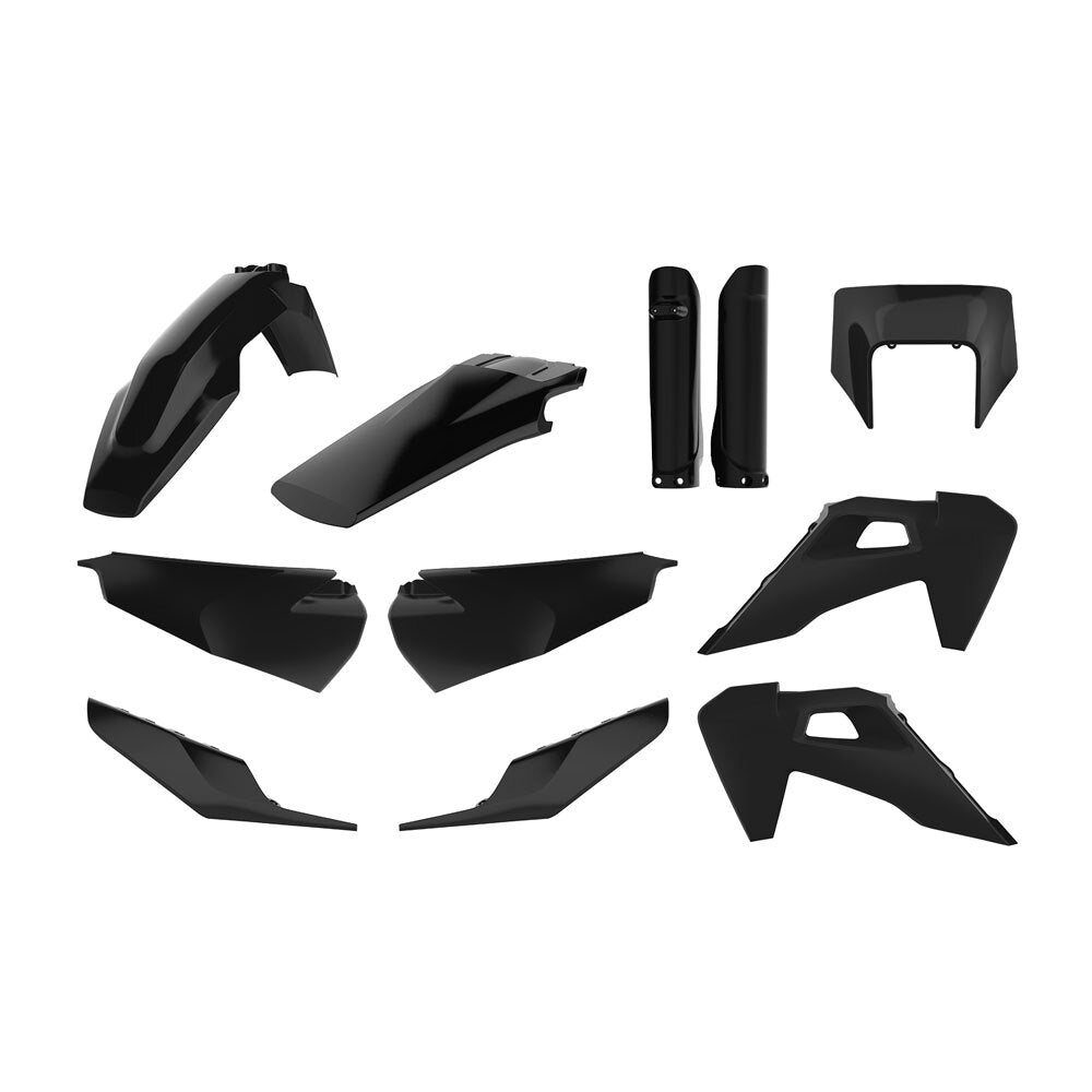 Polisport - POLISPORT ENDURO KIT HUSQ TE/FE 20-23 - BLACK (INCL H/L MASK & F/G) - Shark Leathers