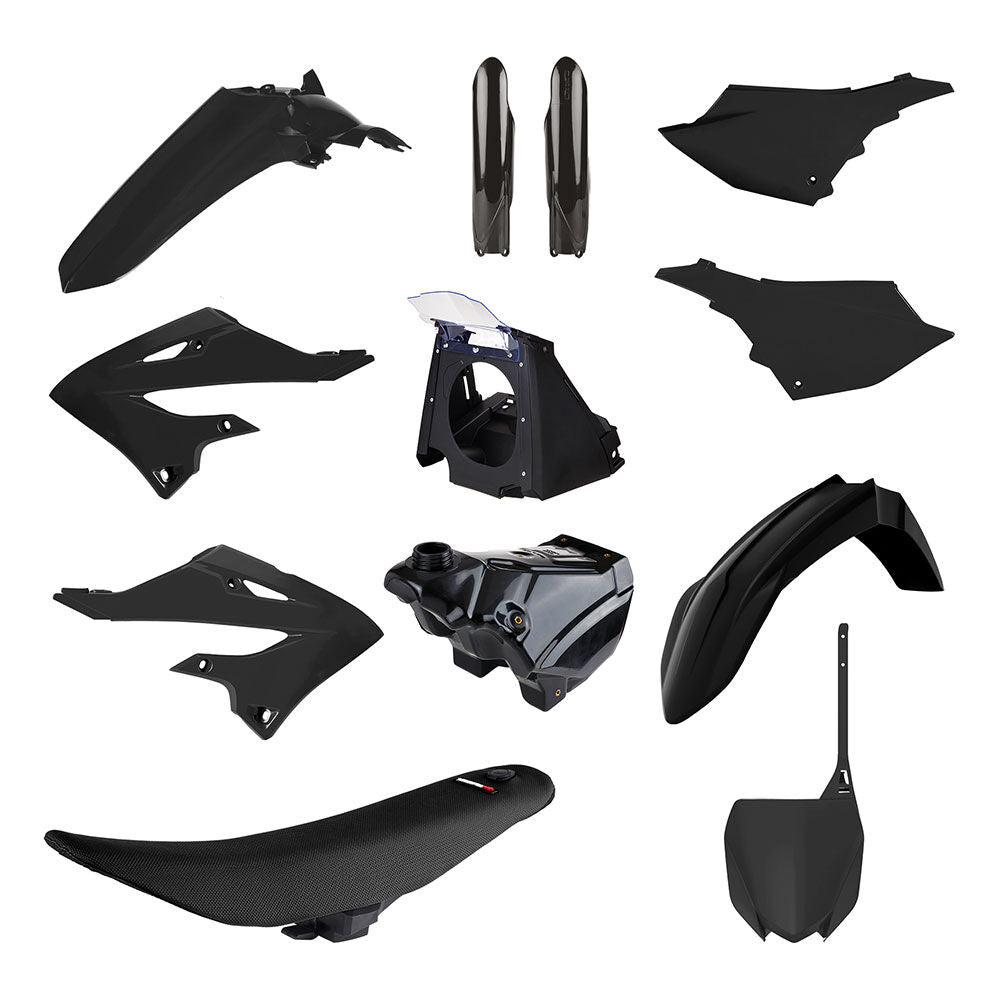 POLISPORT MX RESTYLE KIT YZ125/250 BLK INCL TANK & SEAT 02-21