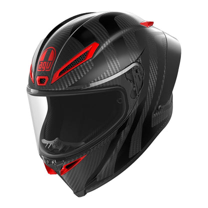 AGV - AGV PISTA GP RR INTREPIDO MATT CARBON BLACK RED - Shark Leathers