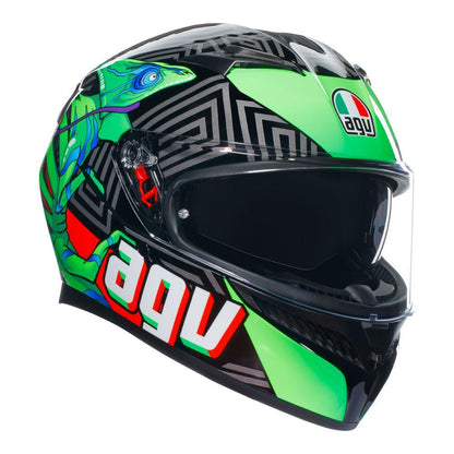 AGV K3 KAMALEON BLACK/RED/GREEN