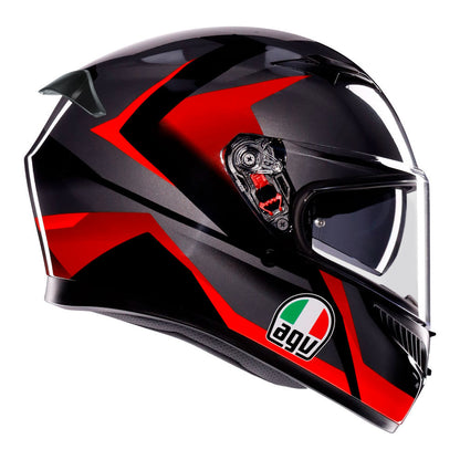 AGV K3 STRIGA MATT BLACK GREY RED XXL