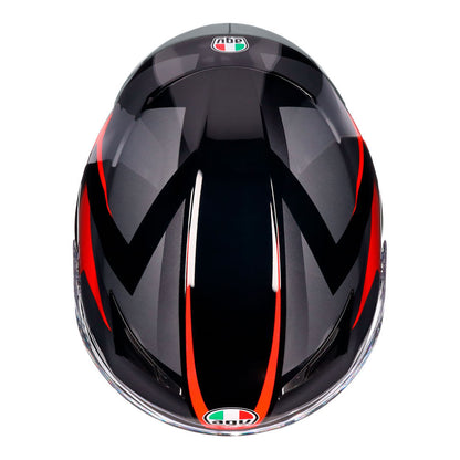 AGV K3 STRIGA MATT BLACK GREY RED XXL