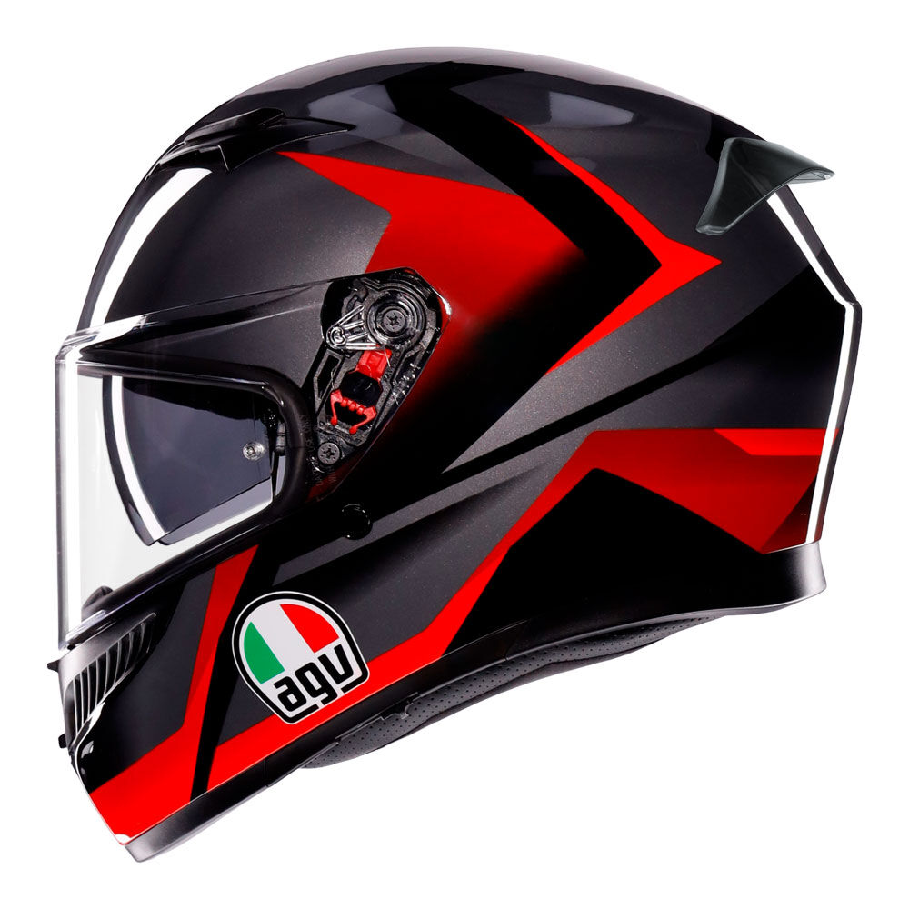 AGV K3 STRIGA MATT BLACK GREY RED XXL