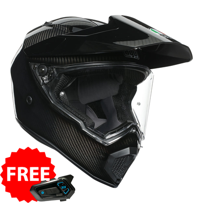 AGV - AGV AX9 GLOSSY CARBON - Shark Leathers