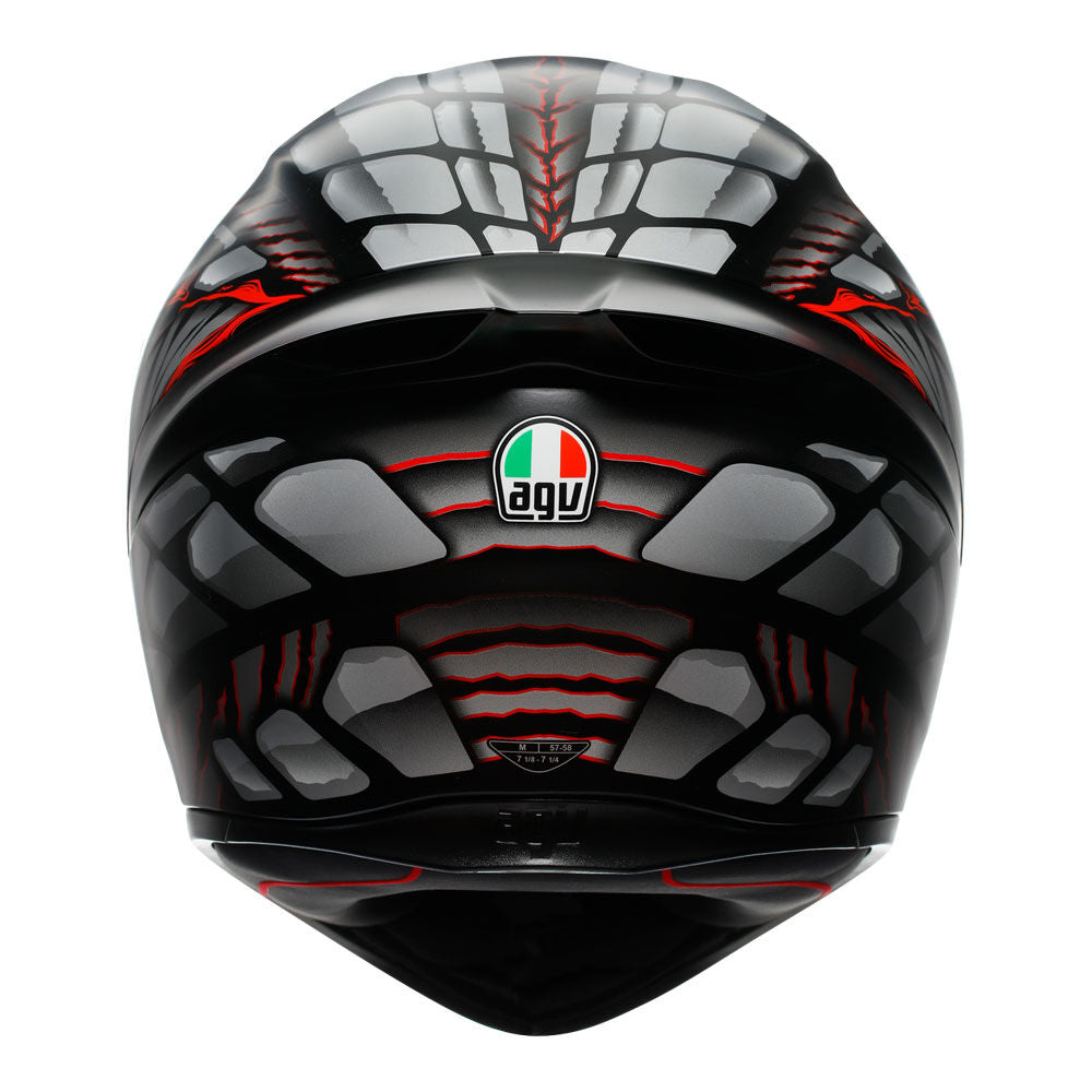 AGV K1S LYZARD BLACK GREY RED