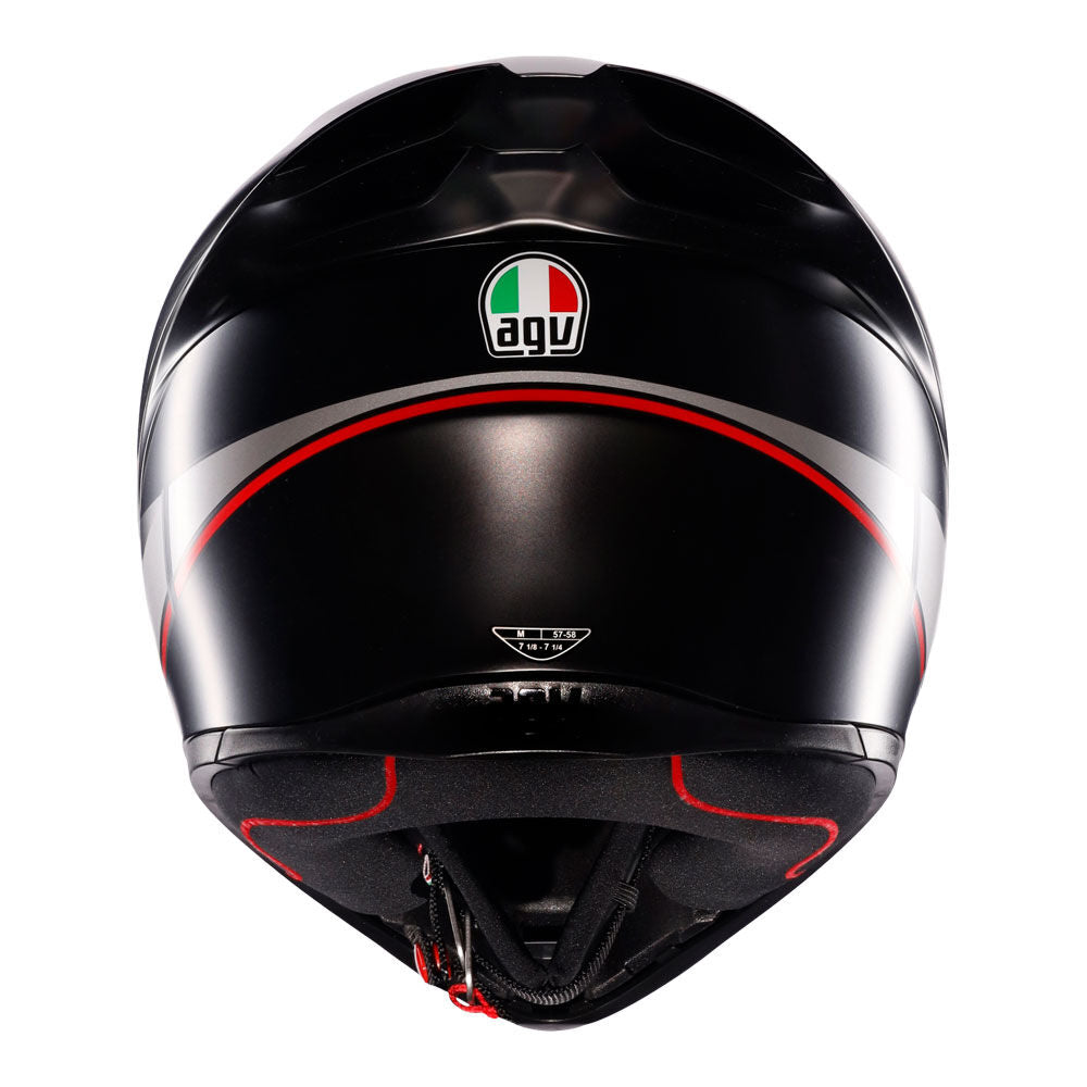 AGV K1S LAP MATT BLACK GREY RED M