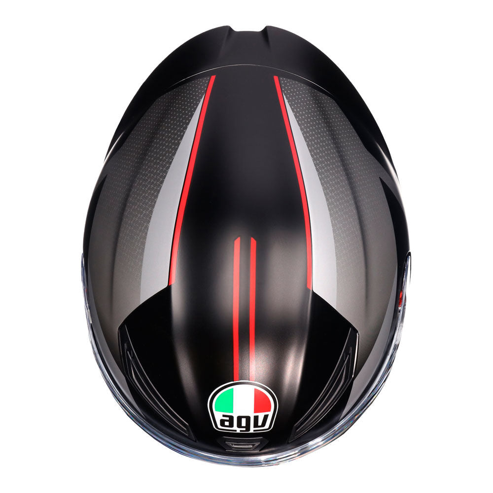 AGV - AGV K1S LAP MATT BLACK GREY RED M - Shark Leathers