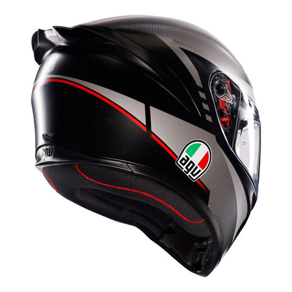 AGV K1S LAP MATT BLACK GREY RED M