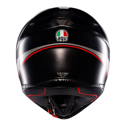 AGV - AGV K1S LAP MATT BLACK GREY RED L - Shark Leathers