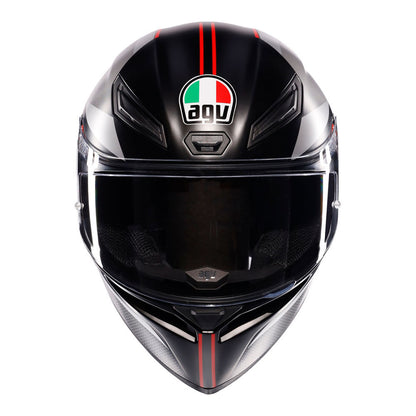 AGV - AGV K1S LAP MATT BLACK GREY RED XL - Shark Leathers