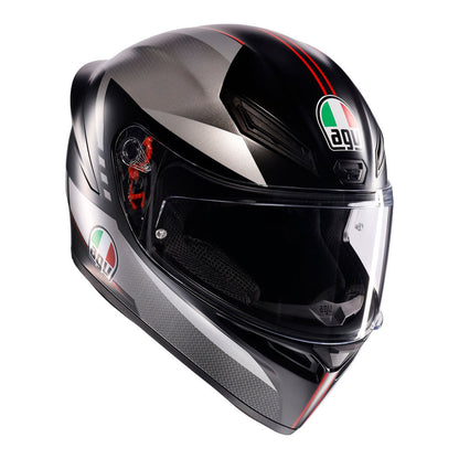 AGV - AGV K1S LAP MATT BLACK GREY RED XL - Shark Leathers