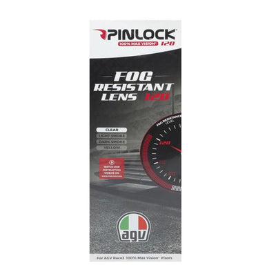 AGV 100% MAX VISION PINLOCK® LENS 120 CLEAR RACE 3 VISOR