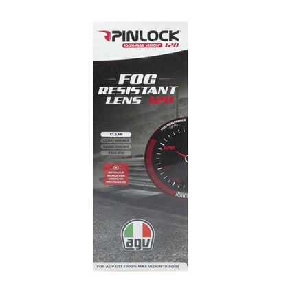 AGV 100% MAX VISION PINLOCK® LENS 120 CLEAR GT3-1 XXS-L