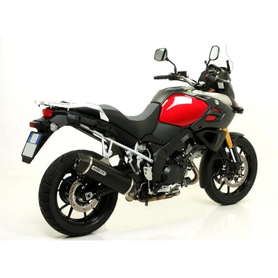 ARROW 71816AKN Silencer - MAXI RACE-TECH Aluminium Dark with Carbon End Cap SUZUKI V-Strom 1000 & 1050