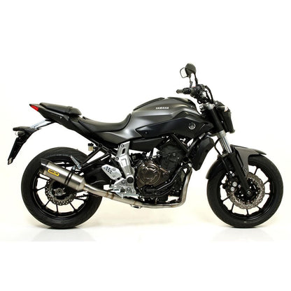 ARROW 71817PK Silencer - THUNDER Titanium with Carbon End Cap YAMAHA MT-07 2014 > 2020