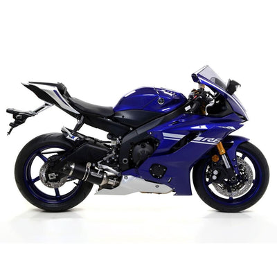 ARROW 71863AKN Silencer - THUNDER Aluminium Dark with Carbon End Cap YAMAHA YZF-R6