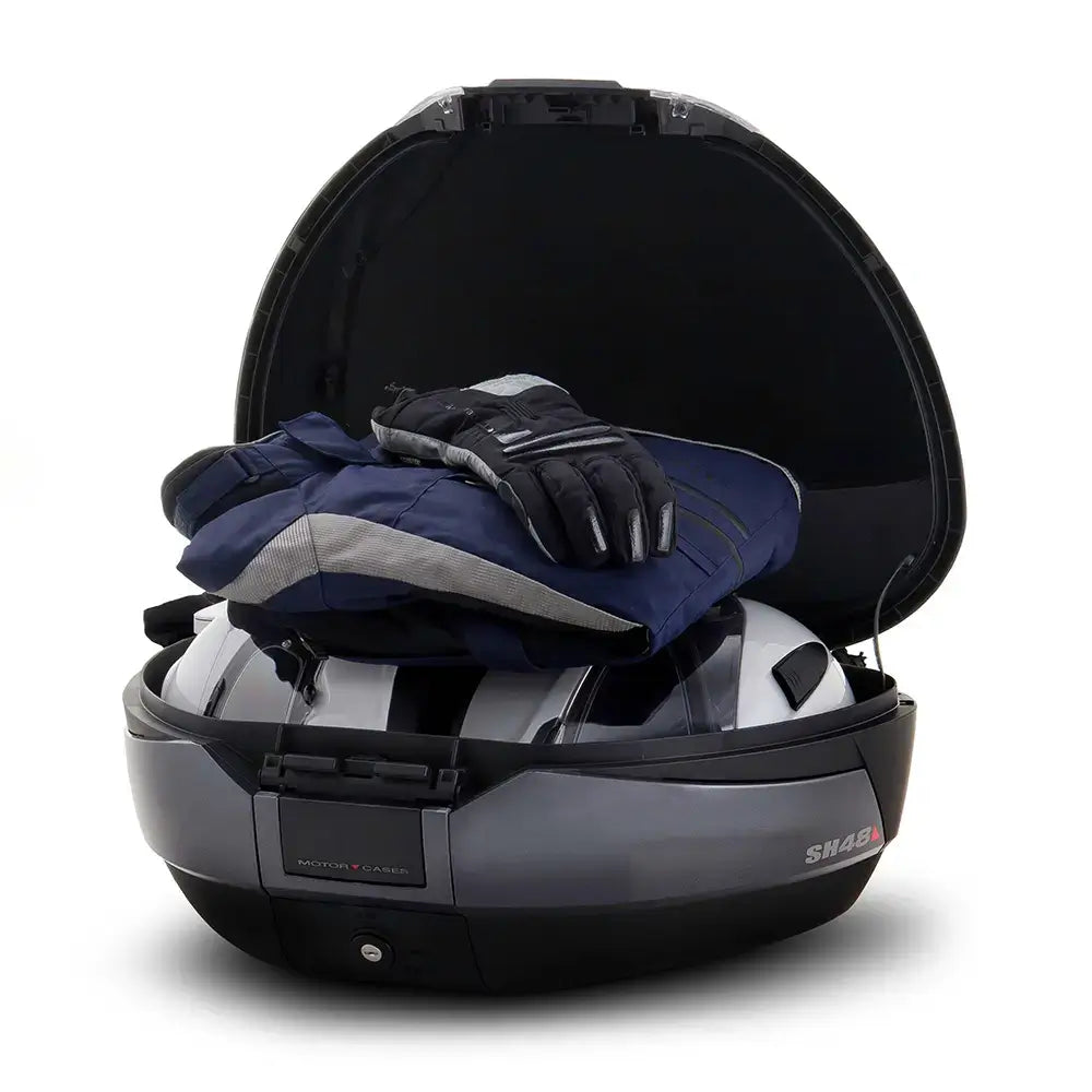 SHAD - SHAD SH48 DARK GREY/BLACK - Shark Leathers
