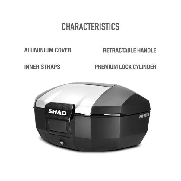 SHAD SH51 top case, alloy