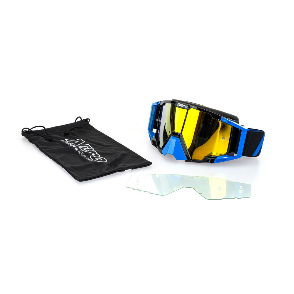 Nitro - NITRO NV-100 MX GOGGLES - BLUE / BLACK - Shark Leathers