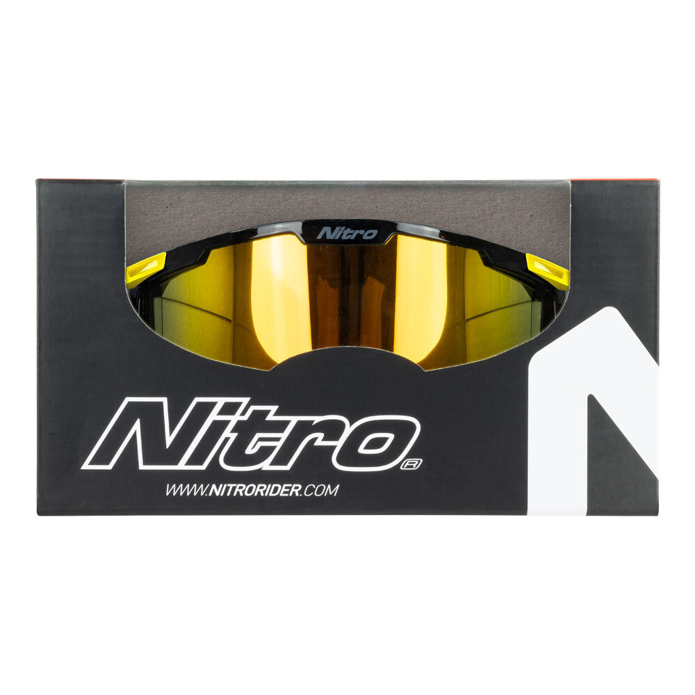 Nitro - NITRO NV-100 MX GOGGLES - FLURO YELLOW - Shark Leathers