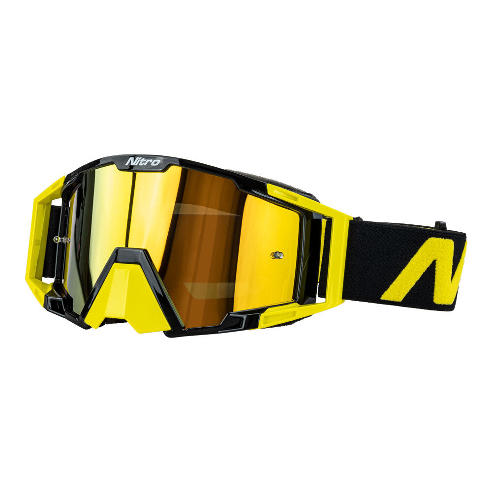 Nitro - NITRO NV-100 MX GOGGLES - FLURO YELLOW - Shark Leathers
