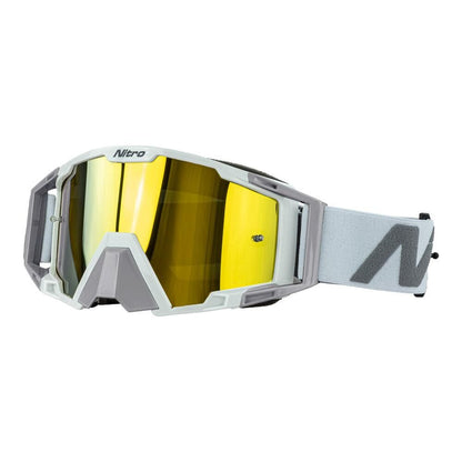 NITRO NV-100 MX GOGGLES - WHITE / SILVER