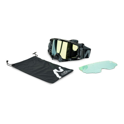 NITRO NV-150 MX GOGGLE BLACK FRAME GOLD LENS Nitro