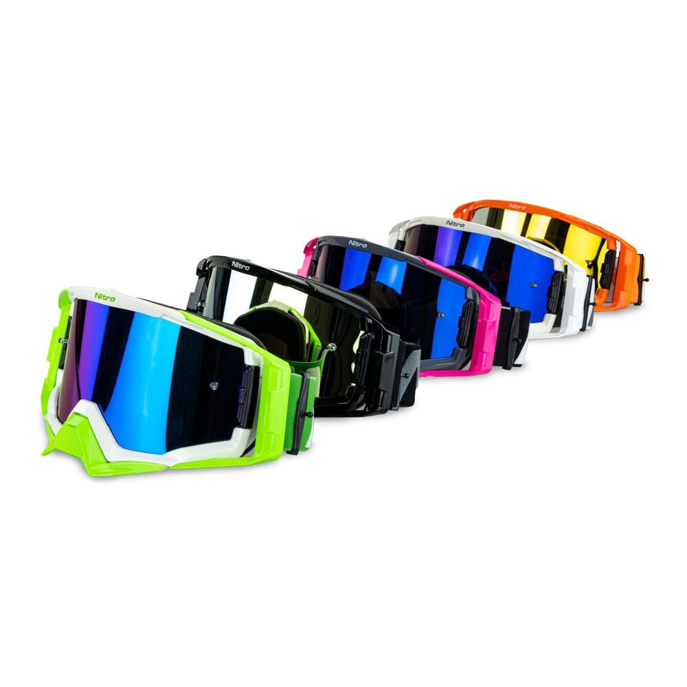 NITRO NV-150 MX GOGGLE WHITE FRAME BLUE LENS