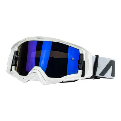 NITRO NV-150 MX GOGGLE WHITE/GREEN FRAME BLUE/GREEN LENS