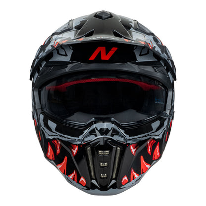 Nitro - NITRO NZ302 TOXIC GREY / RED - Shark Leathers