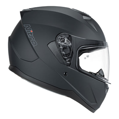 Nitro - NITRO N670 FULL FACE SATIN BLK L - Shark Leathers