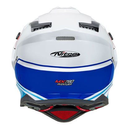 Nitro - NITRO MX780 ADVENTURE GLOSS WHITE/L-BLUE/RED/BLUE - Shark Leathers