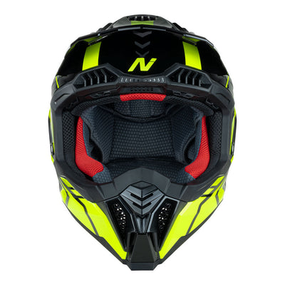 Nitro - NITRO MX710 SHARD II FLURO YELLOW/BLACK  S - Shark Leathers