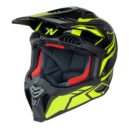 Nitro - NITRO MX710 SHARD II FLURO YELLOW/BLACK  S - Shark Leathers
