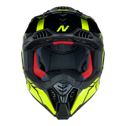 Nitro - NITRO MX710 SHARD II FLURO YELLOW/BLACK  M - Shark Leathers