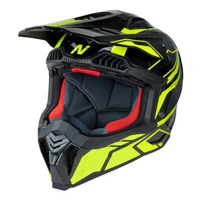 Nitro - NITRO MX710 SHARD II FLURO YELLOW/BLACK  XL - Shark Leathers