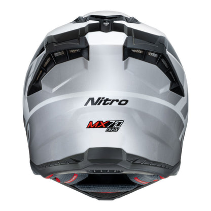 Nitro - NITRO MX710 ONYX WHITE/GREY  L - Shark Leathers