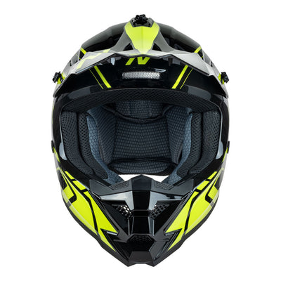 Nitro - NITRO MX710 YOUTH SHARD II FLURO YELLOW/BLACK  YM - Shark Leathers
