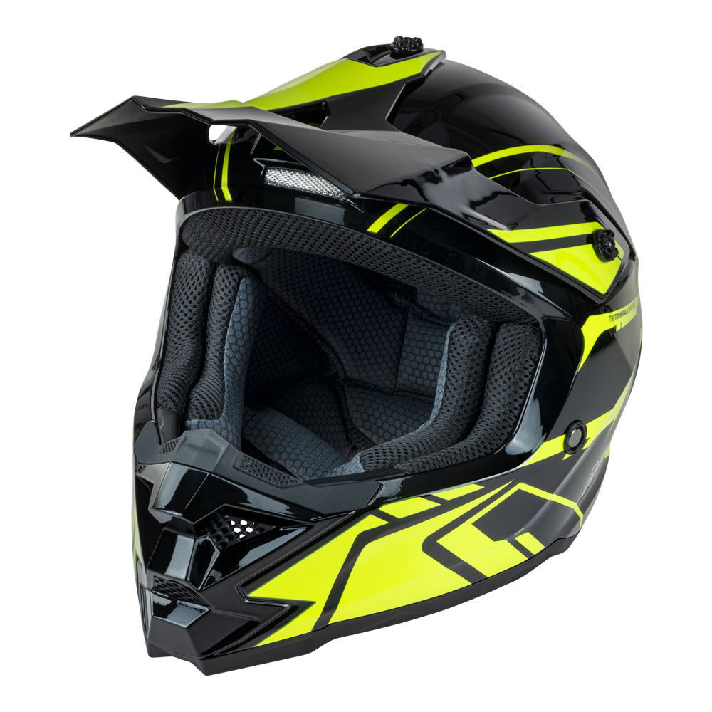 Nitro - NITRO MX710 YOUTH SHARD II FLURO YELLOW/BLACK  YM - Shark Leathers