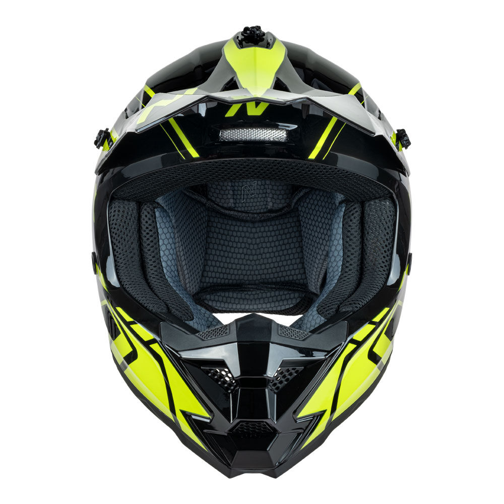 Nitro - NITRO MX710 YOUTH SHARD II FLURO YELLOW/BLACK  YL - Shark Leathers