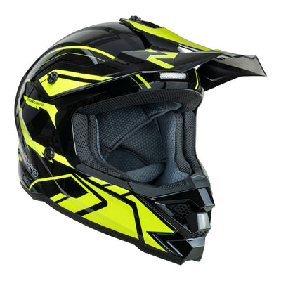 Nitro - NITRO MX710 YOUTH SHARD II FLURO YELLOW/BLACK  YL - Shark Leathers