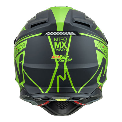 Nitro - NITRO MX760 PODIUM SATIN BLK/FLURO GREEN M - Shark Leathers