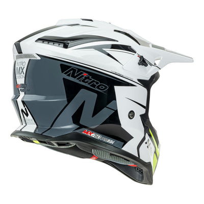 Nitro - NITRO MX760 PODIUM WHITE/GREY/FLURO S - Shark Leathers