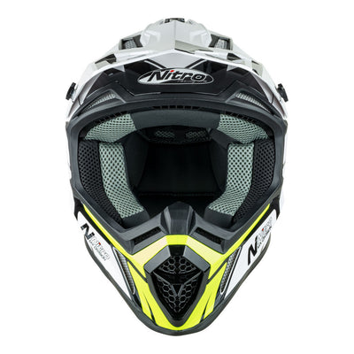 Nitro - NITRO MX760 PODIUM WHITE/GREY/FLURO M - Shark Leathers